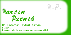 martin putnik business card